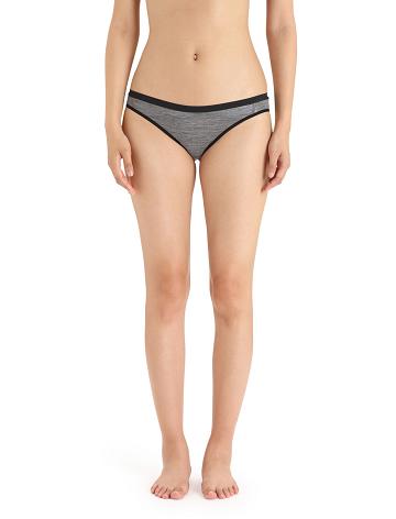 Women's Icebreaker Merino Siren Bikini Briefs One Piece & Sets Gritstone Heather | CA 1207TCEV